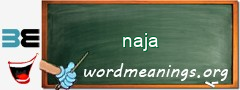 WordMeaning blackboard for naja